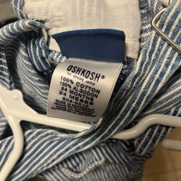 OshKosh hickory striped overalls - Picture 3 of 3